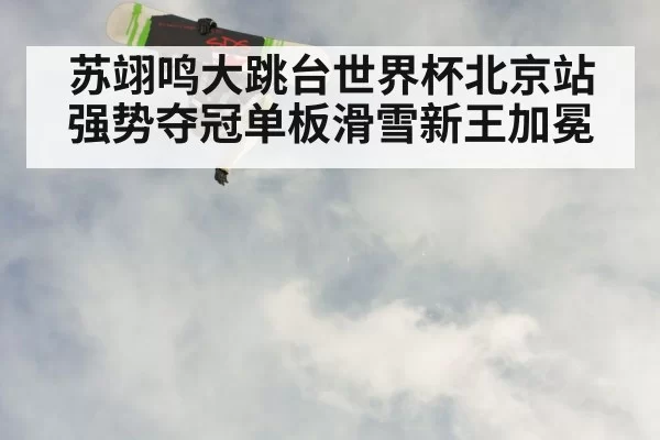 苏翊鸣大跳台世界杯北京站强势夺冠单板滑雪新王加冕